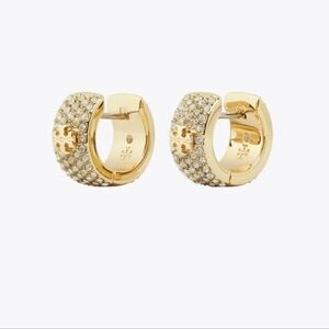 Tory Bruch ICON PAVÉ HUGGIE EARRINGS